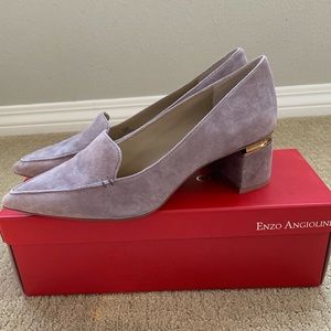 enzo angiolini debbie suede pointed toe pump